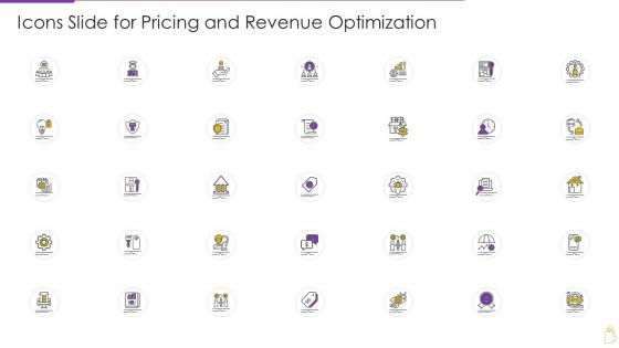 Icons Slide For Pricing And Revenue Optimization