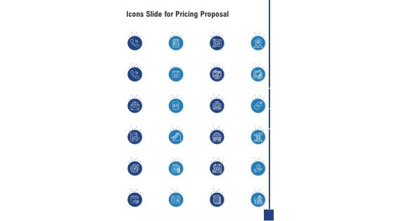 Icons Slide For Pricing Proposal One Pager Sample Example Document