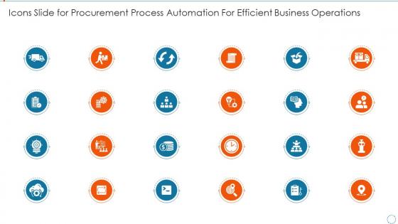 Icons Slide For Procurement Process Automation For Efficient Business Operations