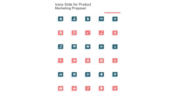 Icons Slide For Product Marketing Proposal One Pager Sample Example Document