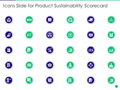Icons slide for product sustainability scorecard ppt file icon