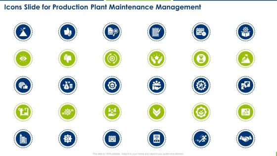 Icons Slide For Production Plant Maintenance Management Ppt Ideas Background Designs