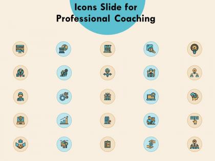 Icons slide for professional coaching ppt powerpoint presentation visual aids slides