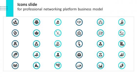 Icons Slide For Professional Networking Platform Business Model BMC SS V