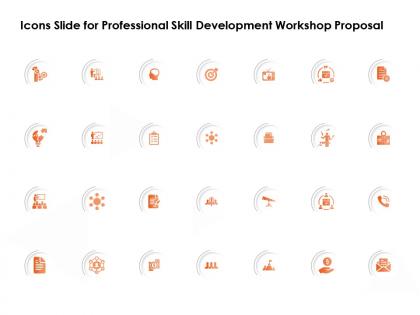 Icons slide for professional skill development workshop proposal ppt powerpoint presentation show