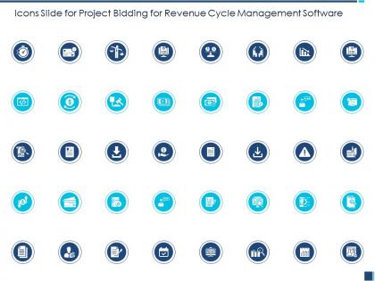Icons slide for project bidding for revenue cycle management software ppt powerpoint presentation file tips