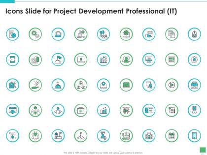 Icons slide for project development professional it