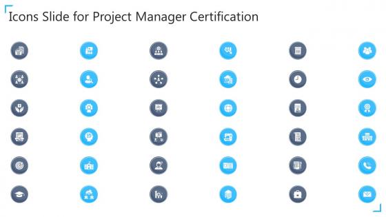 Icons slide for project manager certification