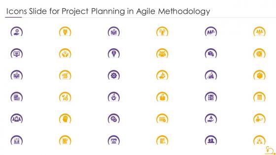 Icons slide for project planning in agile methodology