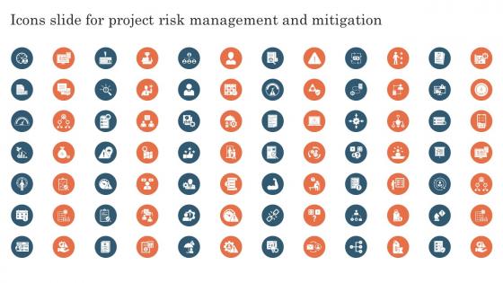 Icons Slide For Project Risk Management And Mitigation
