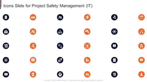 Icons slide for project safety management it