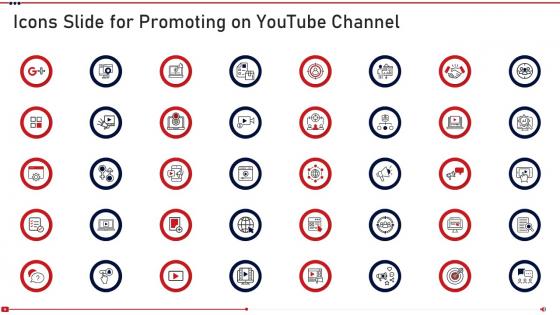 Icons slide for promoting on youtube channel ppt outline
