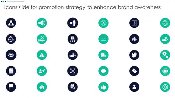 Icons Slide For Promotion Strategy To Enhance Brand Awareness Ppt Slides Infographic Template