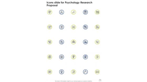 Icons Slide For Psychology Research Proposal One Pager Sample Example Document