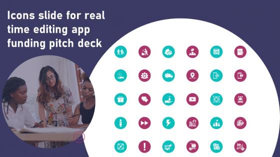 Icons Slide For Real Time Editing App Funding Pitch Deck