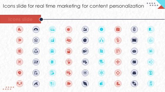 Icons Slide For Real Time Marketing For Content Personalization MKT SS V
