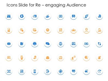 Icons slide for reengaging audience powerpoint presentation design
