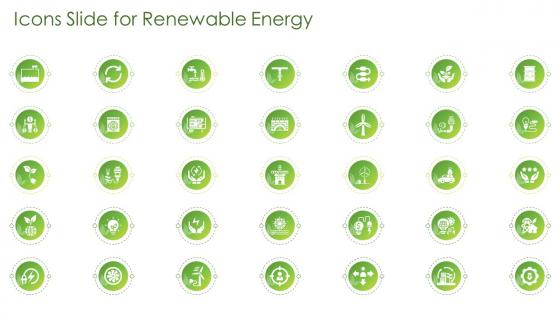 Icons slide for renewable energy ppt background