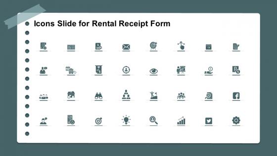 Icons slide for rental receipt form