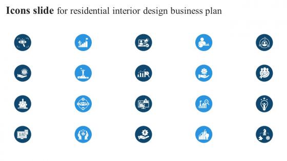 Icons Slide For Residential Interior Design Business Plan BP SS