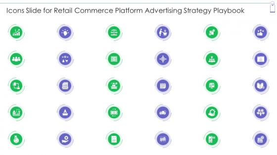 Icons Slide For Retail Commerce Platform Advertising Strategy Playbook