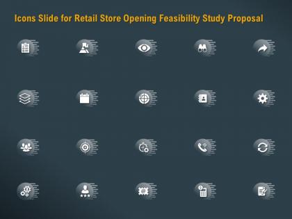 Icons slide for retail store opening feasibility study proposal ppt powerpoint icon show