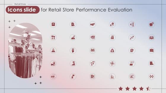 Icons Slide For Retail Store Performance Evaluation