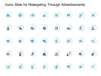 Icons slide for retargeting through advertisements powerpoint presentation pictures