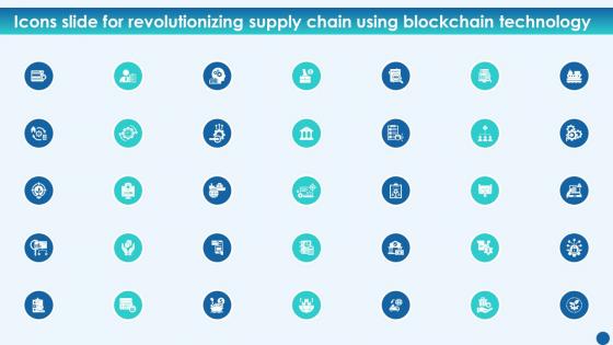 Icons Slide For Revolutionizing Supply Chain Using Blockchain Technology BCT SS