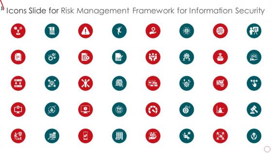 Icons Slide For Risk Management Framework For Information Security