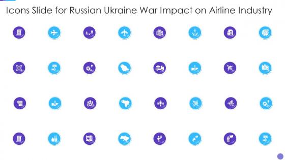 Icons Slide For Russian Ukraine War Impact On Airline Industry