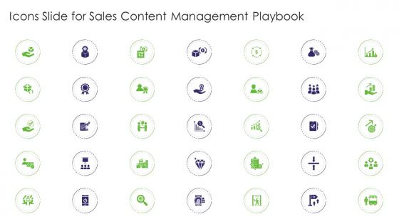 Icons Slide For Sales Content Management Playbook