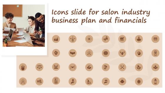 Icons Slide For Salon Industry Business Plan And Financials BP SS