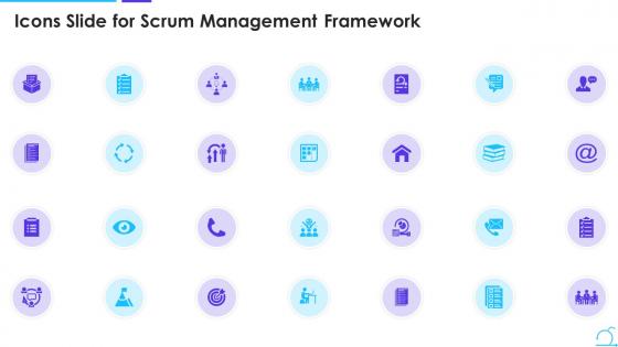 Icons slide for scrum management framework