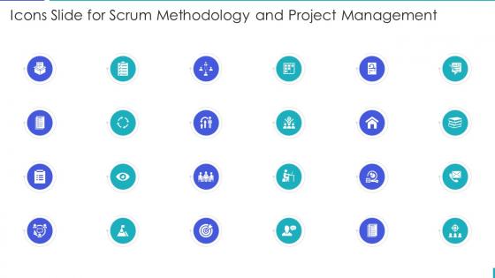 Icons slide for scrum methodology and project management