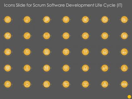 Icons slide for scrum software development life cycle it