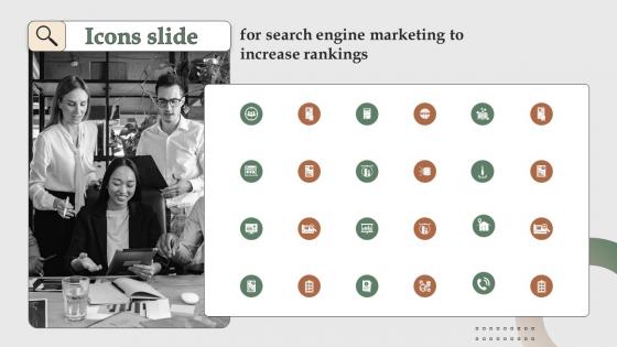Icons Slide For Search Engine Marketing To Increase Rankings MKT SS V