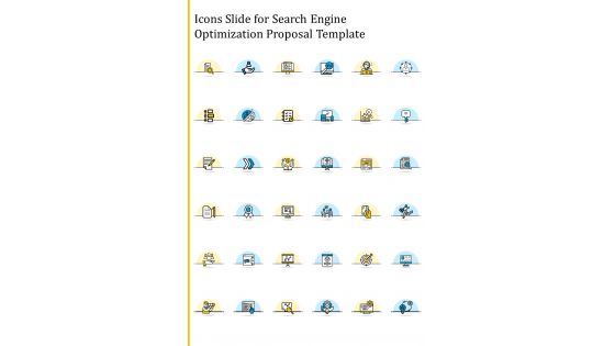 Icons Slide For Search Engine Optimization Proposal Template One Pager Sample Example Document