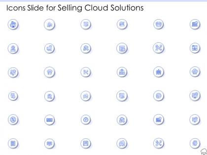 Icons slide for selling cloud solutions ppt powerpoint presentation visuals