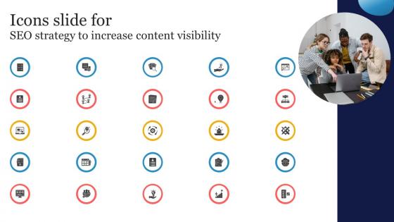 Icons Slide For SEO Strategy To Increase Content Visibility Strategy SS V