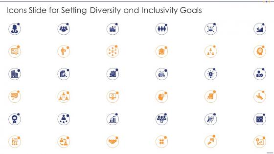 Icons Slide For Setting Diversity And Inclusivity Goals