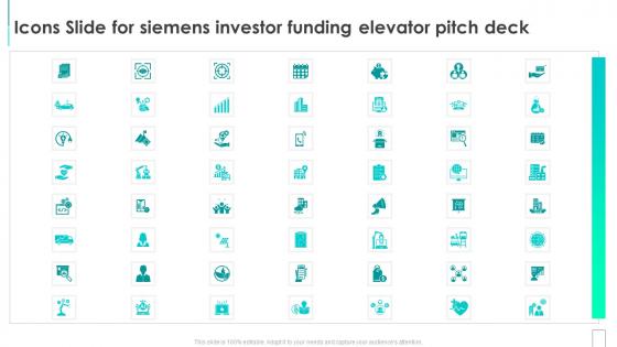 Icons Slide For Siemens Investor Funding Elevator Pitch Deck