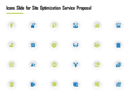Icons slide for site optimization service proposal ppt icon