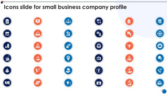 Icons Slide For Small Business Company Profile