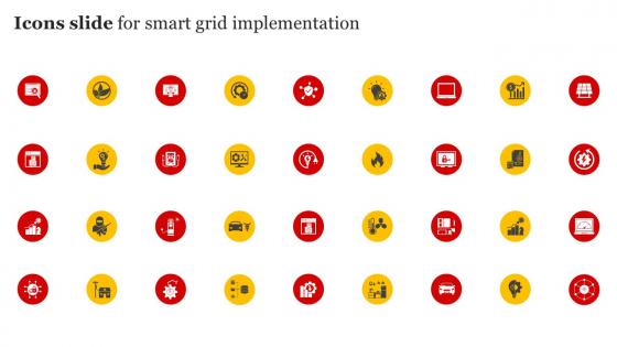 Icons Slide For Smart Grid Implementation Ppt Ideas Background Images