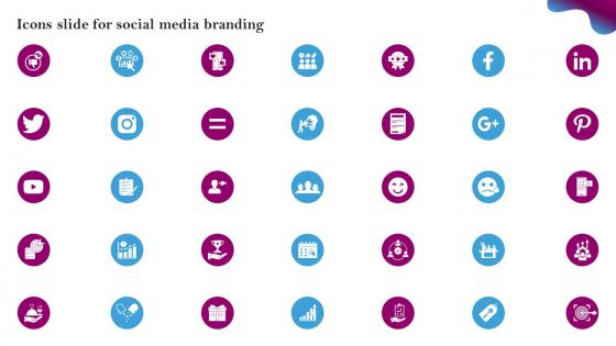 Icons Slide For Social Media Branding Ppt Ideas Background Designs