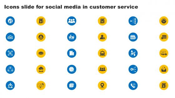 Icons Slide For Social Media In Customer Service Ppt Ideas Designs Download