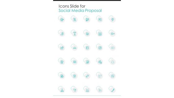 Icons Slide For Social Media Proposal One Pager Sample Example Document