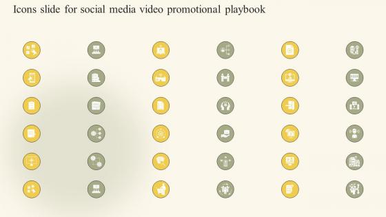 Icons Slide For Social Media Video Promotional Playbook Ppt Grid