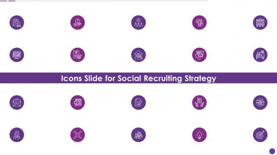 Icons Slide For Social Recruiting Strategy Ppt Slides Background Designs